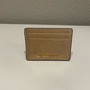 Gold Michael Kors Card Holder